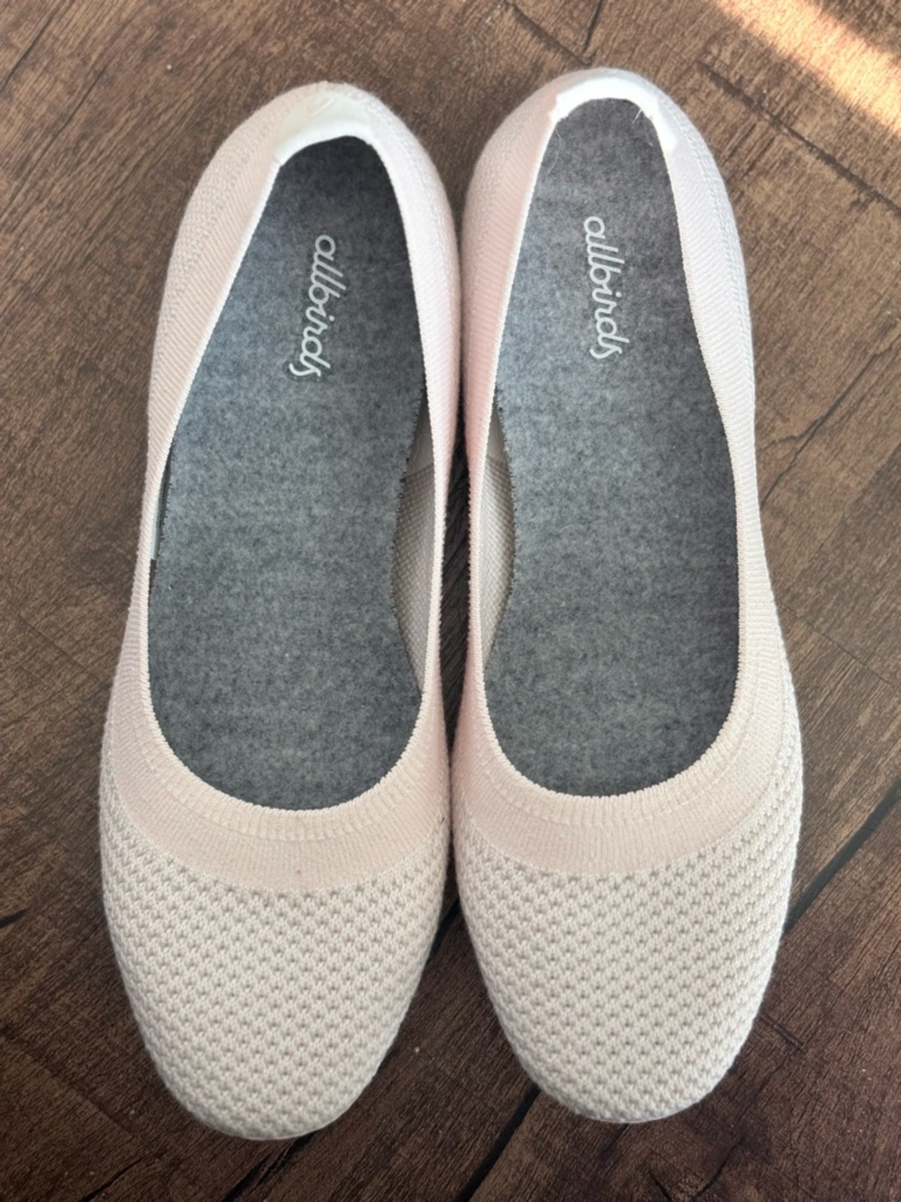 Allbirds Women Sz 7.5 Tree Breezers Sustainable knit Ballet Flat Calm Taupe - Picture 2 of 9